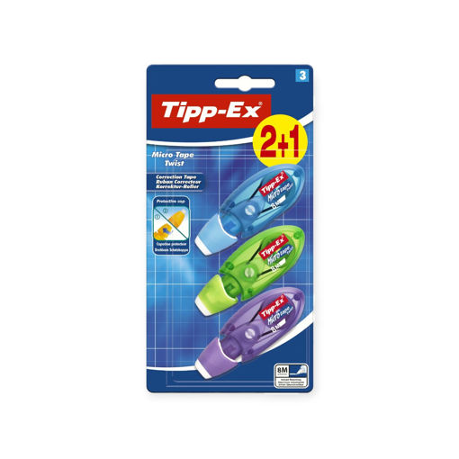Picture of TIPP-EX CORRECTOR ROLLER 5MMX8M 2+1 FREE